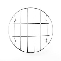 Yolecen Vente en gros 15-25cm Grille de cuisson vapeur en acier inoxydable non magnétique, support de cuisson vapeur bas avec grille pour casserole pour une cuisson efficace