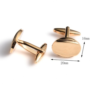 Mancuernillas de Estilo Simple en Color Dorado, Precio Directo de Fábrica, Preferidas por los Profesionales - Product Image 3