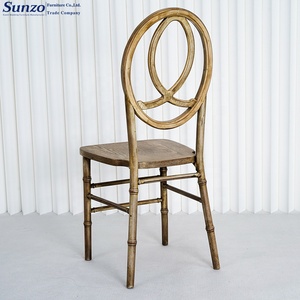 Muebles de silla Fénix de madera apilables de alta calidad para eventos de banquetes de boda - Product Image 4