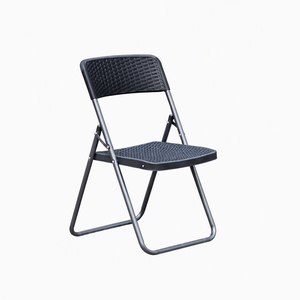 Autres meubles d'extérieur - Chaise pliante en plastique imitation rotin - Chaise pliante de jardin portable - Product Image 1