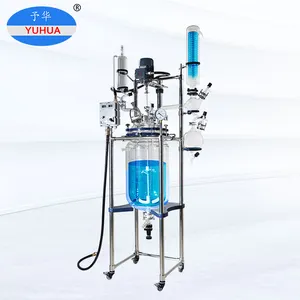 YUHUA Chemical Jacketed Glass Lab Lined Vertical Pressure Reactor Vessels