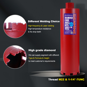 <span class=keywords><strong>Foret</strong></span> diamanté multi-usages de qualité industrielle pour le perçage de béton, de pierre et de murs, diamètre 127 mm, filetage M22, perçage rapide - Product Image 5