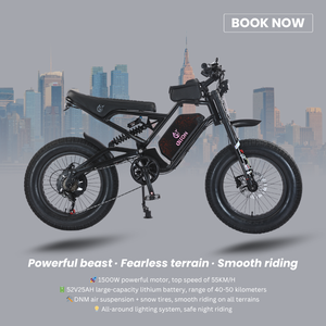 Vélo électrique AKEZ D9 Diton 52V 1500W à pneus larges, batterie 25Ah longue autonomie, couple élevé, durable, tout-terrain, en <span class=keywords><strong>stock</strong></span> aux États-Unis - Product Image 6