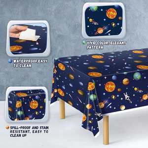 Paquete de 99 Artículos para Fiesta Espacial con Vajilla, Gorros, Pancarta, Manteles, para 24 Personas, Decoraciones de Cumpleaños Espaciales, Astronauta - Product Image 2