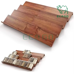 Support à épices en plastique et bois d'acacia à 4 couches, tiroir, récipient 32/64 pot à épices en bambou, rangement ménager, armoire de cuisine, comptoir - Product Image 1