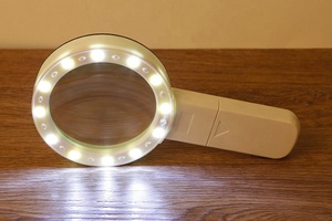 Lupa con luz, lupa grande de mano 30X Lupa iluminada con 12 LED para degeneración <span class=keywords><strong>macular</strong></span> - Product Image 5