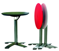 Haute qualité mode moderne extérieur plié ABS haut brossé aluminium Cocktail Table Bar Table LQ- BT307B