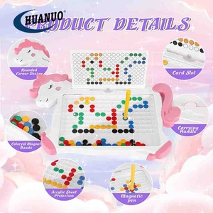 Bonne vente tout-petits filles Montessori jouets en plastique poney point magnétique planche à <span class=keywords><strong>dessin</strong></span> pour enfants voyage jouets cadeaux d'<span class=keywords><strong>anniversaire</strong></span> - Product Image 4