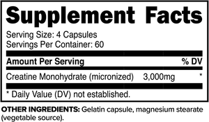 OEM/ODM Adult Micronized <b>Creatine</b> <b>Monohydrate</b> Capsules Supports Muscle Growth Energy Management Recovery Performance Cognitive - Product Image 4