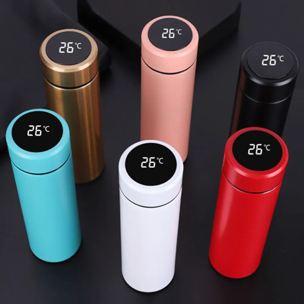 2024 New Hot sales 500ml double wall stainless steel vacuum insulated smart water bottle