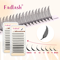 Vente en gros Nouveau Manga Cils Greffage Spire Plumes Tour Extensions de Cils 0.07mm Anime Premade Fan Wet Comics Spire Lashes