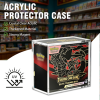 Boîte de protection TCG ETB de haute qualité avec protection UV, boîte de collection en acrylique transparent avec couvercle magnétique pour carte PTCG