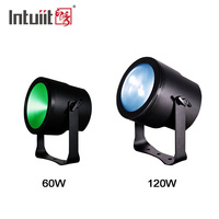 Projecteurs LED COB RGBW 120W en alliage d'aluminium Intuiit avec contrôle DMX512 pour l'éclairage de scène intérieure et de stations de télévision