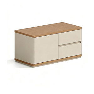 Mesa Auxiliar Inteligente para Dormitorio o Sala de Estar, Fabricada en Madera MFC con Diseño Moderno y Simplificado, y Cajones de Dos Niveles - Product Image 2