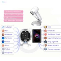 Analyseur de peau A6 avec 8 images spectrales, présentation 2025, analyseur de peau facial IA Bitmoji