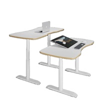 Cadre de bureau debout ergonomique à double moteur en acier inoxydable, hauteur réglable, fixation murale, design moderne, utilisation multi-scènes, garantie 5 ans