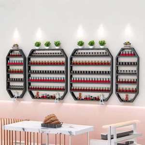 Estante de Pared para Salón de Uñas, Estante de Almacenamiento de Esmalte de Uñas de Hierro Colgante de Pared, Estante de Exhibición de Esmalte de Uñas Dorado - Product Image 5