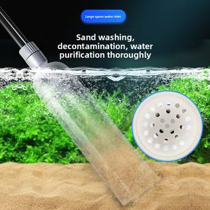 جهاز تبديل مياه خزان الأسماك سيفون أنبوب شفط النفايات خزان الأسماك اليدوي تنظيف وتنظيف مضخة المياه - Product Image 5