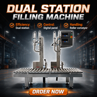Machine de remplissage semi-automatique à double tête pour pesage, composants importés pour le remplissage de barils de liquides