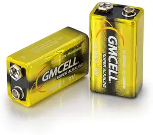 GMCELL सुपर क्षारीय बैटरी 6LR61 अलग पैकेज के साथ क्षारीय 9v सूखी सेल बैटरी