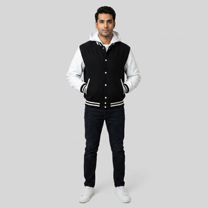 Veste universitaire pour homme personnalisable FINER THREADS en toile 100% coton respirante, col montant, service OEM pour l'hiver - Product Image 1