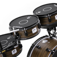 Kit de Batterie Électronique Professionnel EYE E4 Plus, Instrument de Percussion, Pad de Tambour Musical avec Chambre en Aluminium, Ensemble Complet