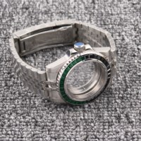 Kit di ricambio per cassa orologio subacqueo, ghiera bicolore con diamanti, con lente Cyclops, ricambi per orologi Seiko compatibili con movimento NH35 NH36