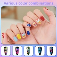 Ensemble de 12/24 stylos pour nail art, stylos à peinture acrylique 3D, stylos à points pour nail art, stylos à peinture acrylique, stylos à pointe fine avec pointe extra fine
