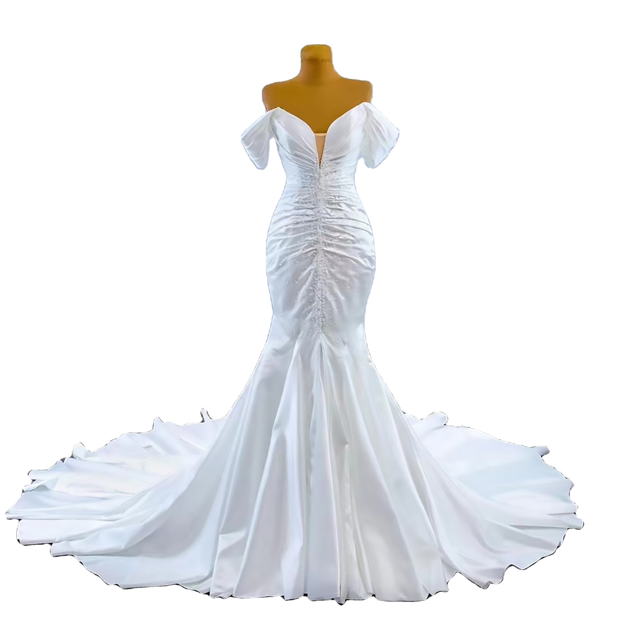 short in the front and long in the back dresses Cape-Sleeved Long Formal Gown with Sequins