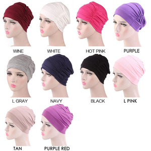 Turbante musulmán de algodón para quimioterapia, gorro holgado, pañuelo para la cabeza, <span class=keywords><strong>accesorios</strong></span> para el cabello para mujeres con cáncer, venta al por mayor - Product Image 6