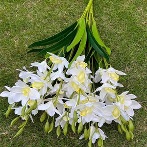 Venta al por mayor Artificial Cymbidium Orquídea Ramo de Flores para DIY Boda <span class=keywords><strong>Novia</strong></span> Mano Flores Navidad Pascua Halloween Día DE LA Madre - Product Image 2
