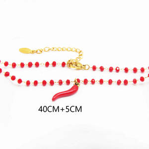 Collar con colgante de cuentas de cristal a la moda para mujer, collar bohemio para niñas, regalos de joyería de fiesta <span class=keywords><strong>Rave</strong></span> de verano al por mayor - Product Image 4