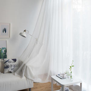 W39xL51 all'ingrosso Ready Made a buon mercato <span class=keywords><strong>francese</strong></span> soggiorno camera da letto tondino Terylene bianco <span class=keywords><strong>Tulle</strong></span> Voile tenda trasparente - Product Image 2