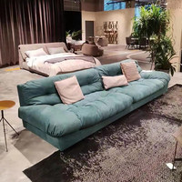 Ensemble de canapés droits en tissu de style italien, meubles de salon de petite taille, canapé moderne minimaliste