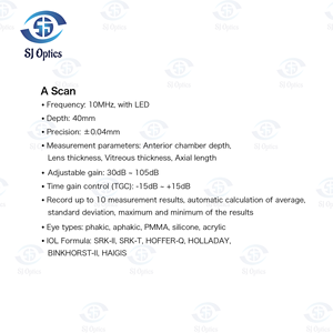 Système d'examen optique par échographie A/B SJ Optics SW-2100 pour les yeux avec garantie d'un an, fabriqué à Shanghai - Product Image 4