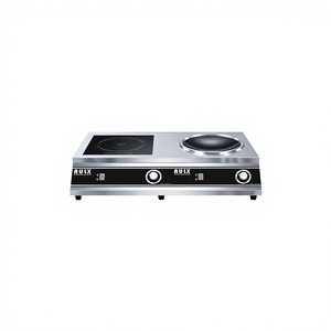 더블 버너 상업용 인덕션 쿠커 3500W 304 스테인리스 스틸 간편 세척 웍 스토브 1년 보증 레스토랑용 - Product Image 4
