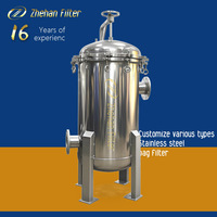 Housing Filter Multi-Bag Stainless Steel 304 OEM Kustom untuk Filtrasi Anggur, Bir, Madu, Sirup, Cat, Cairan 220V