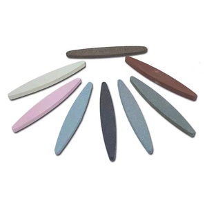 Piedras de afilar en forma de barco de China, piedra para afilar de corindón marrón, piedra ovalada - Product Image 6