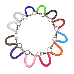 סליל retracable באביב keychain עם מפתח סגר לובסטר ספירלה פרק כף היד סליל הזרוע סליל נגד אבדן מקשים