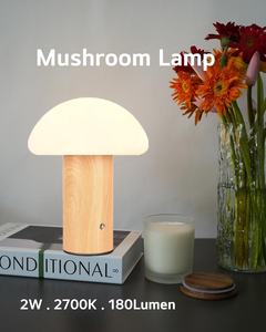 Lampada da <span class=keywords><strong>Tavolo</strong></span> LED di Lusso a Forma di Fungo, Luce Notturna Senza Fili Portatile Ricaricabile, Lampada da Scrivania Touch LED per Bar e Ristoranti - Product Image 6