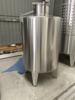 Réservoir de stockage de vin en acier inoxydable 500L AISI 304/316, conception sanitaire pour la conservation et le stockage du vin