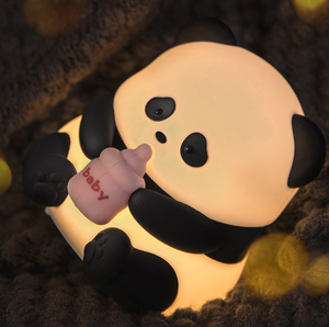 Small Cartoon Silicone Panda Night <b>Light</b> With Warm Colorful <b>Lights</b> <b>Touch</b> Control <b>LED</b> Bedroom Kids baby Nursing Lamp - Product Image 5