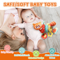 Jouet en peluche en tissu Allthink Little Panda, jouet éducatif pour bébé, à suspendre au lit ou au landau, hochet de chevet (0-1 an)