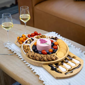 Planche à découper en bambou premium Addreen, épaisseur 4 cm, pour la vente directe en gros, idéale pour la cuisine, le fromage, les charcuteries et comme bloc de découpe. - Product Image 5