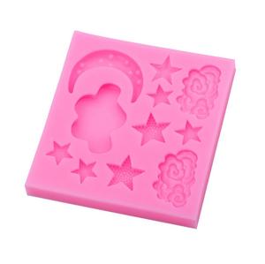 Venta <span class=keywords><strong>al</strong></span> por <span class=keywords><strong>mayor</strong></span> DIY hecho a mano Fondant Cake molde <span class=keywords><strong>de</strong></span> silicona nube blanca estrella Luna Chocolate resina epoxi pastelería moldes para hornear herramientas - Product Image 5