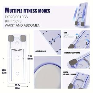 Vente en gros six en un transformation pliante pour la maison entraîneur abdominal A_B rouleau poignée d'exercice planche de pilates - Product Image 5