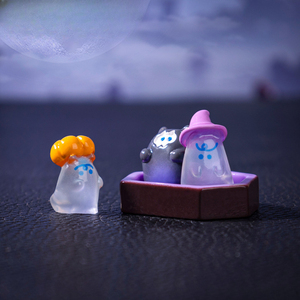 Adornos de Resina de Ataúd con Fantasmas Lindos de Halloween para <span class=keywords><strong>Manualidades</strong></span> y Decoración de Micropaisajes - Product Image 4