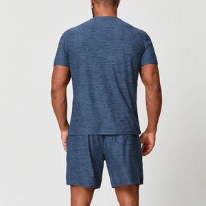 T-shirt Sportiva da <span class=keywords><strong>Uomo</strong></span> a <span class=keywords><strong>Maniche</strong></span> <span class=keywords><strong>Corte</strong></span>, Traspirante e ad Asciugatura Rapida, per Allenamento, Fitness, Attività all'Aperto e Pendolarismo, Multiuso - Product Image 4