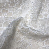 Dentelle florale en maille fine 100% polyester, transparente, douce, respirante et fraîche - Parfaite pour les rideaux et les nappes