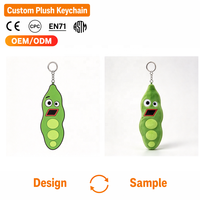 Porte-clés en peluche personnalisé, en coton PP doux, pendentif rembourré, OEM ODM, cadeau promotionnel pour fête